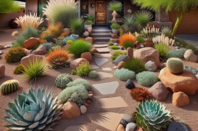 Affordable Arizona Xeriscaping: Budget-Friendly Front Yard Beautification with Pebbles & Plants