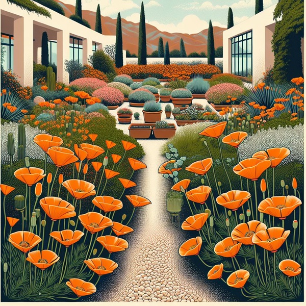 California Poppy Xeriscaping Planting & Maintenance Costs, Ground vs Pot Techniques