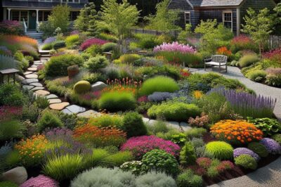 Massachusetts Xeriscaping: Sustainable Front Yard Landscaping Ideas with Native Shrubs & Flowering Plants